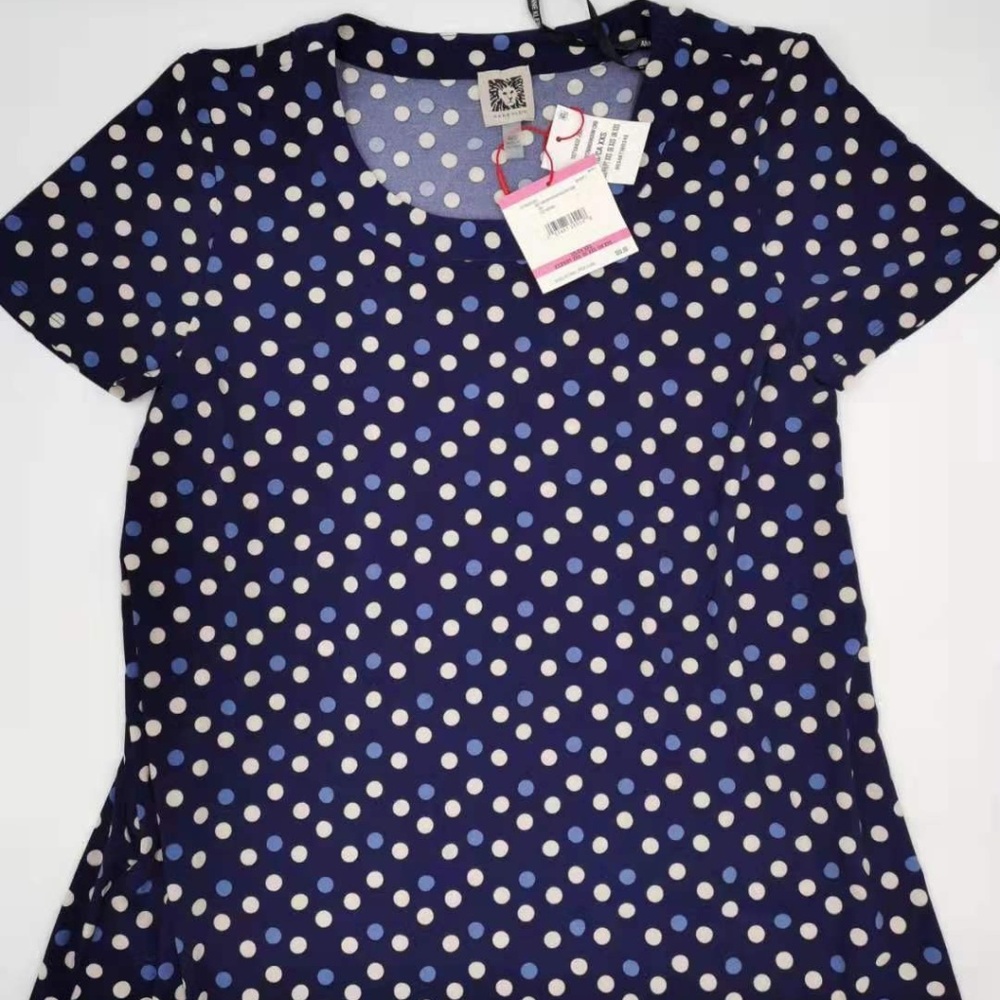 Anne Klein Rain Shadow Dots Shirt XXS